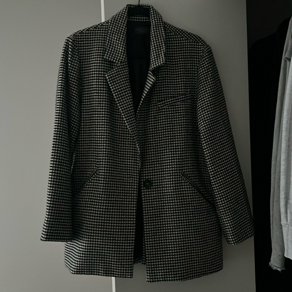 houndstooth boyfriend blazer